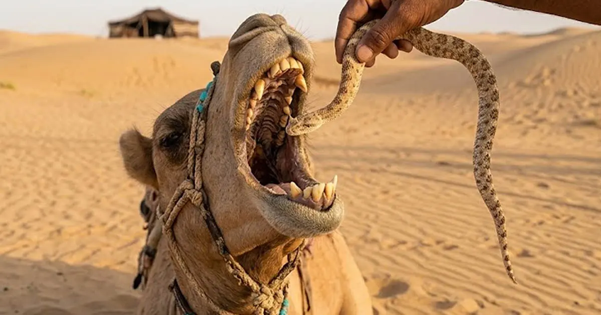 Miért etetnek mérges kígyókat a tevékkel?