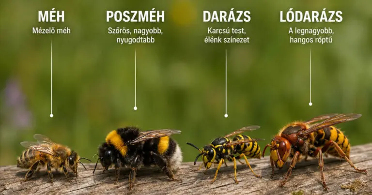 Méh, darázs, dongó és lódarázs: ki-kicsoda, és kinek a csípése valójában veszélyesebb?